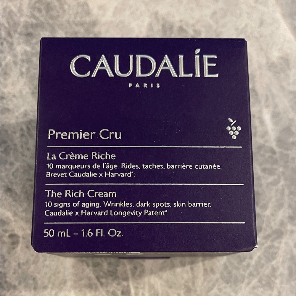 Caudalie Deep Purple Premier Cru Box with Silver Lettering